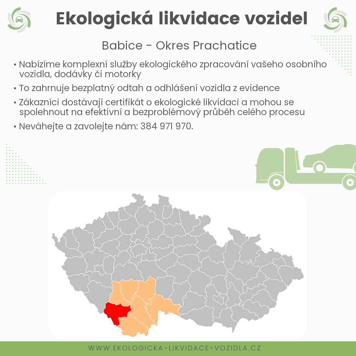 likvidace vozidel - Babice