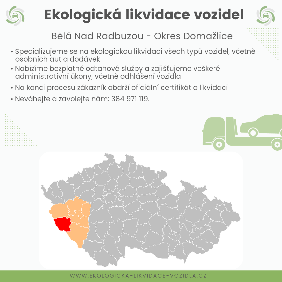 likvidace vozidel - Bělá nad Radbuzou