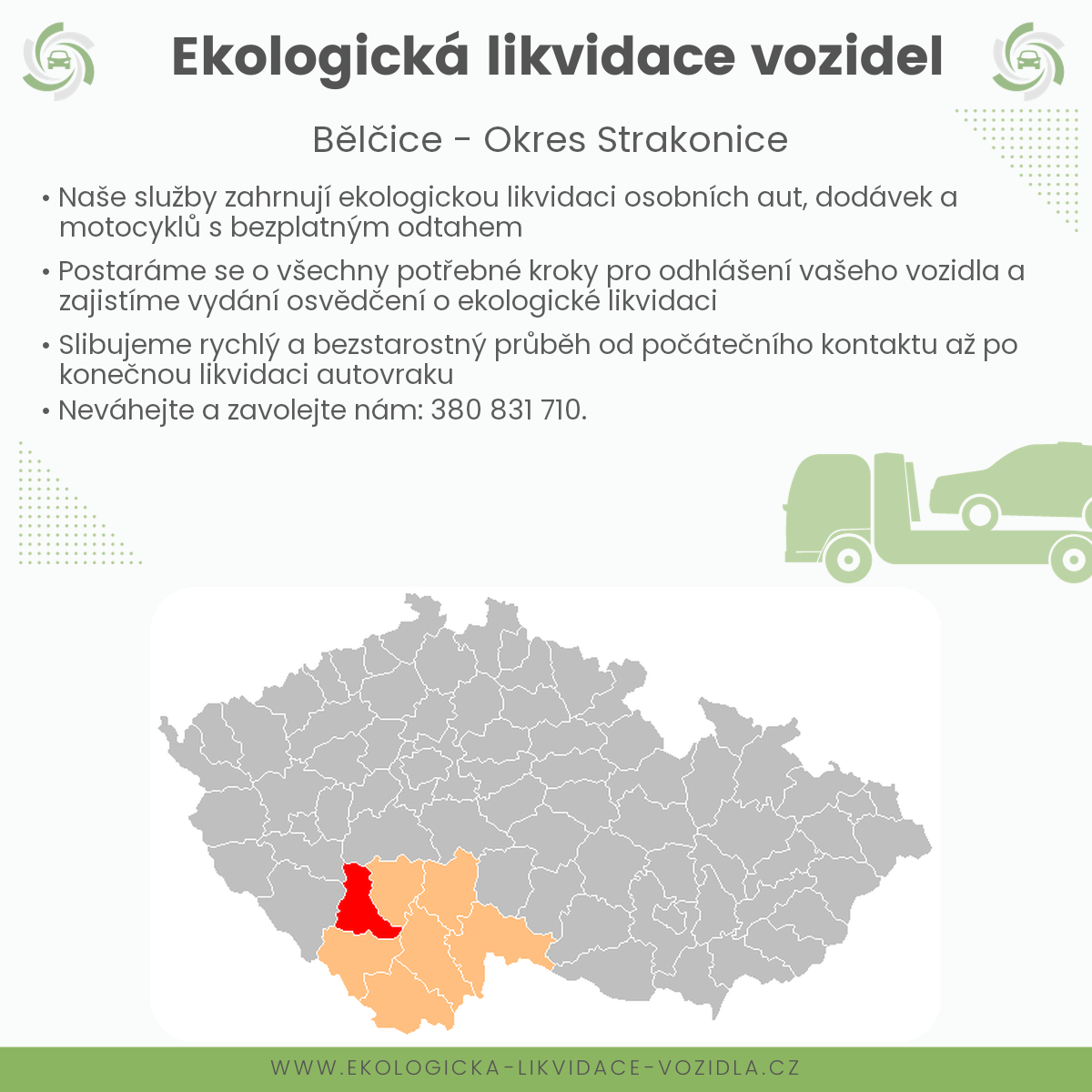 likvidace vozidel - Bělčice
