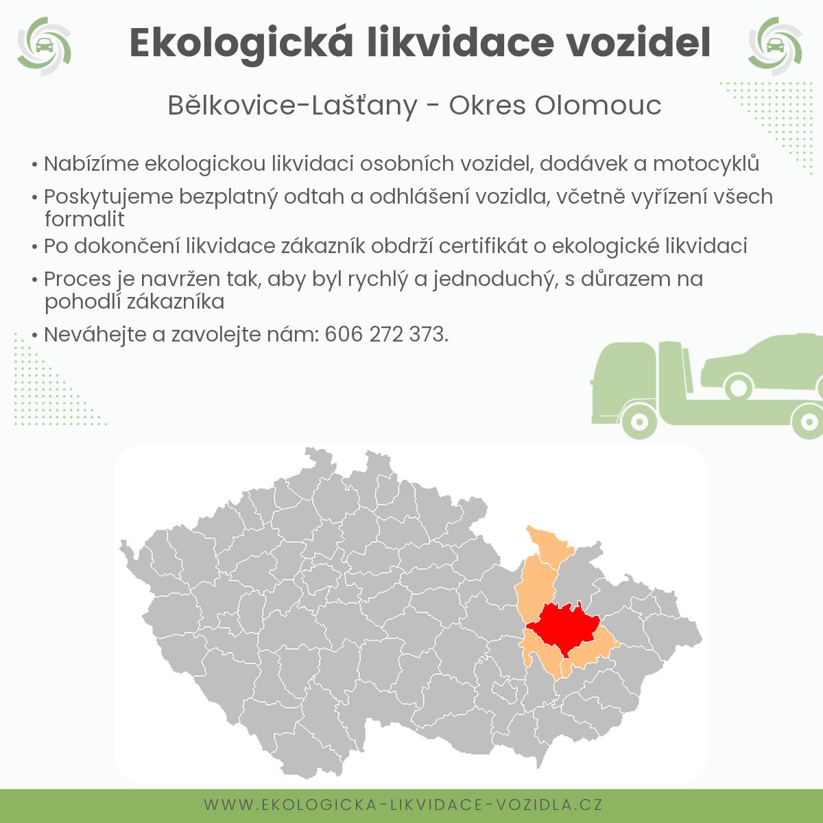 likvidace vozidel - Bělkovice-Lašťany