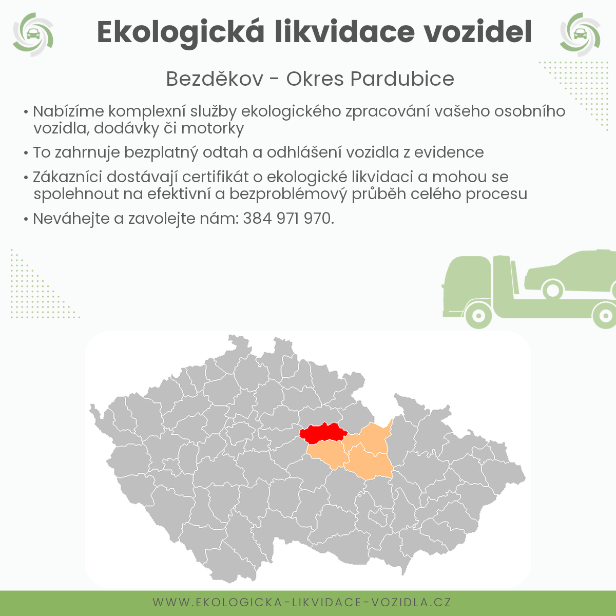 likvidace vozidel - Bezděkov