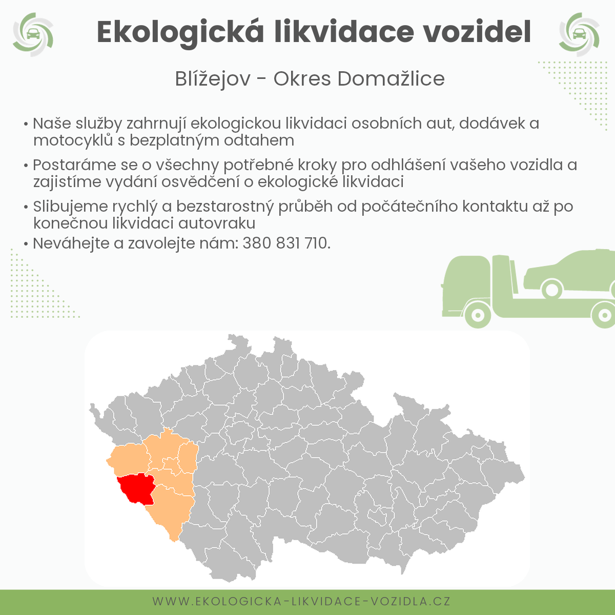 likvidace vozidel - Blížejov