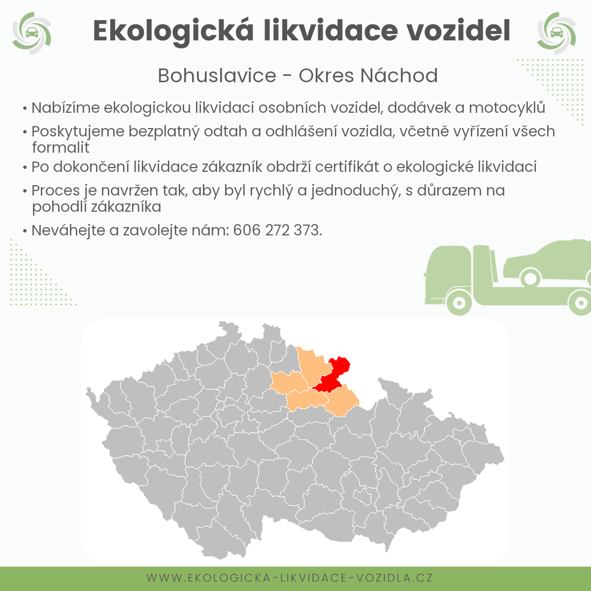 likvidace vozidel - Bohuslavice