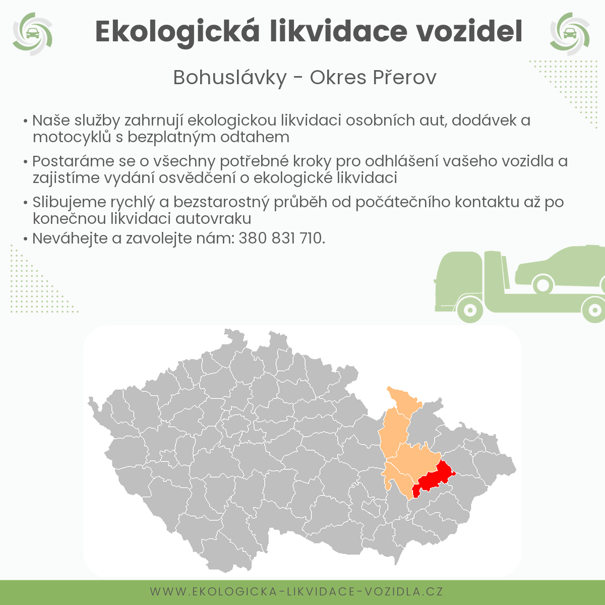 likvidace vozidel - Bohuslávky