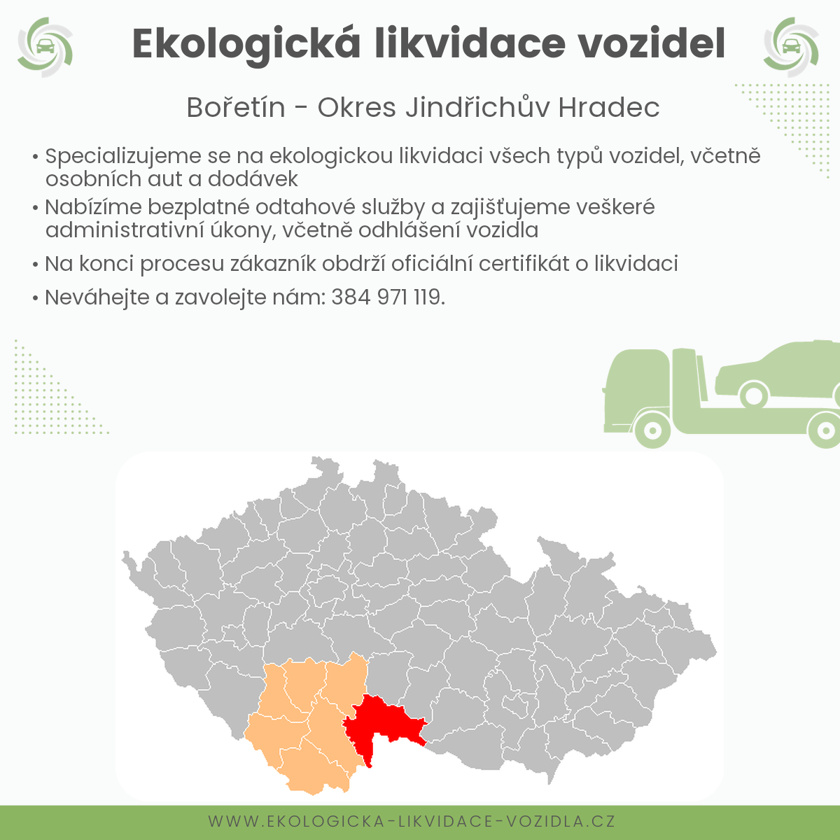 likvidace vozidel - Bořetín