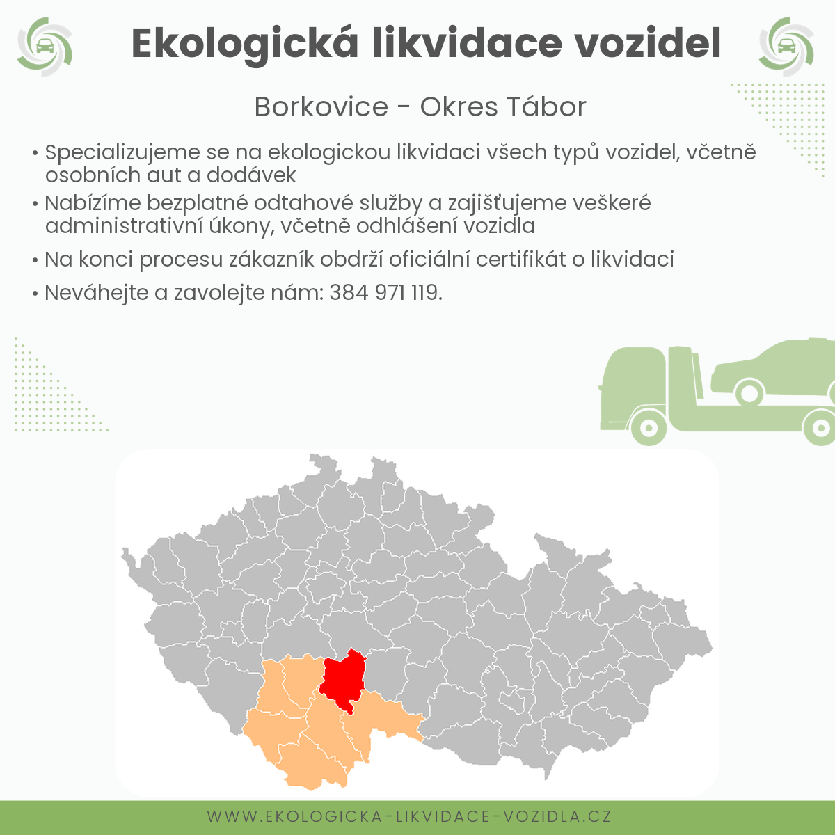likvidace vozidel - Borkovice