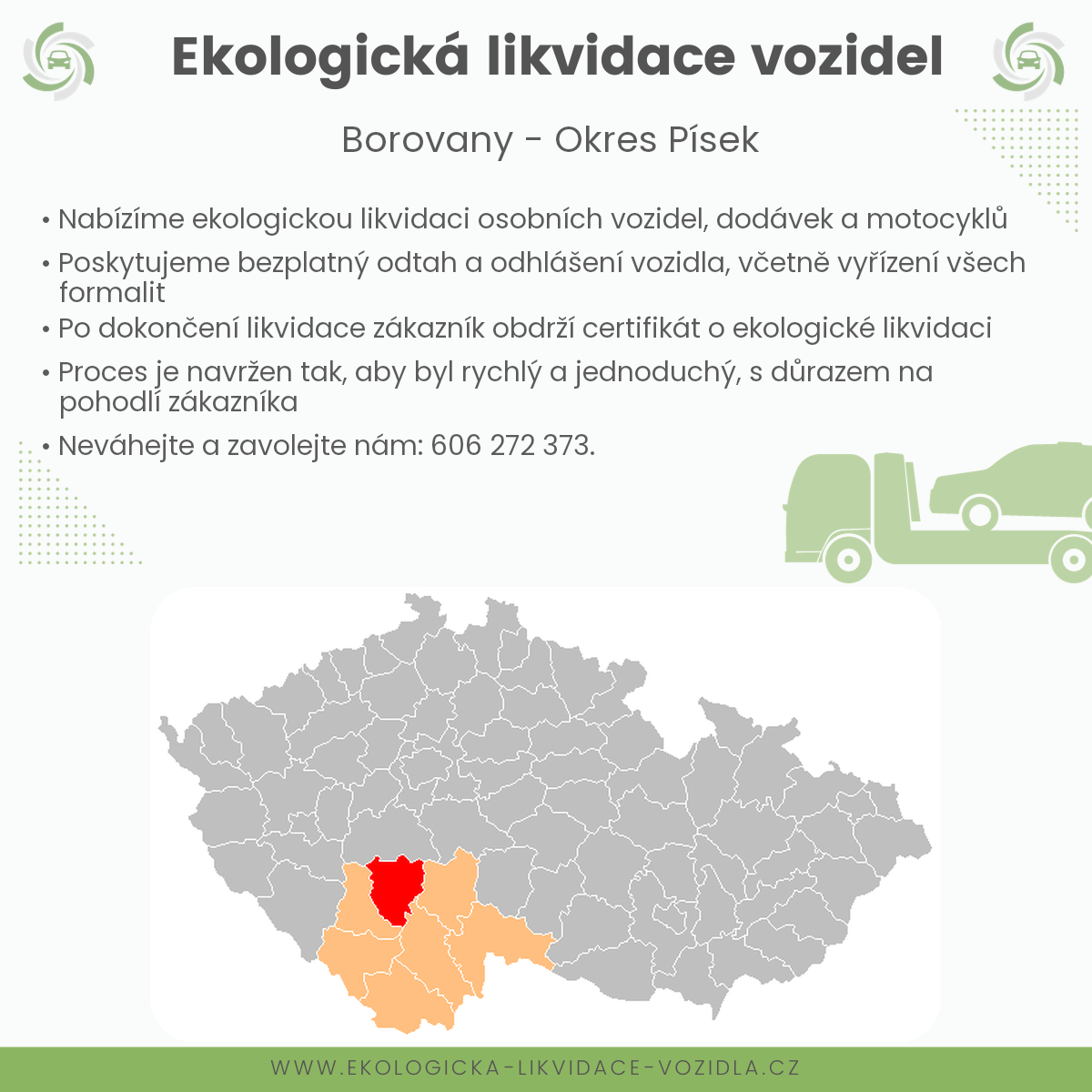 likvidace vozidel - Borovany