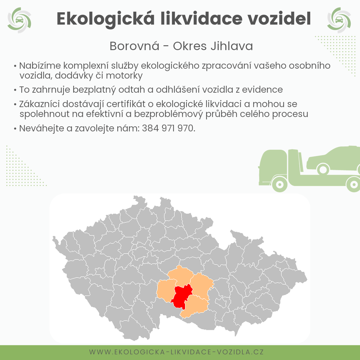 likvidace vozidel - Borovná