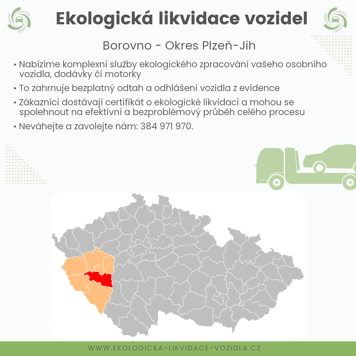 likvidace vozidel - Borovno