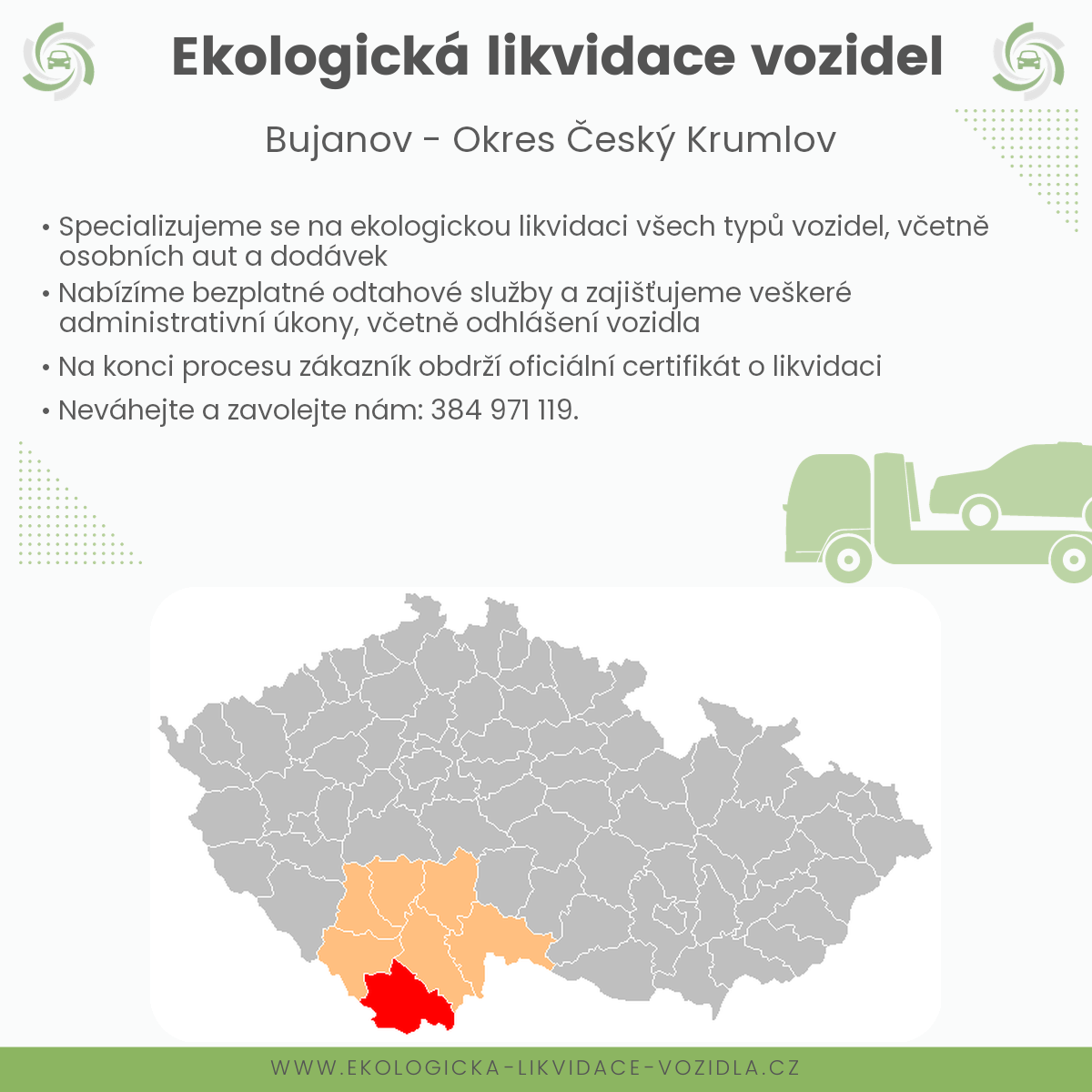 likvidace vozidel - Bujanov