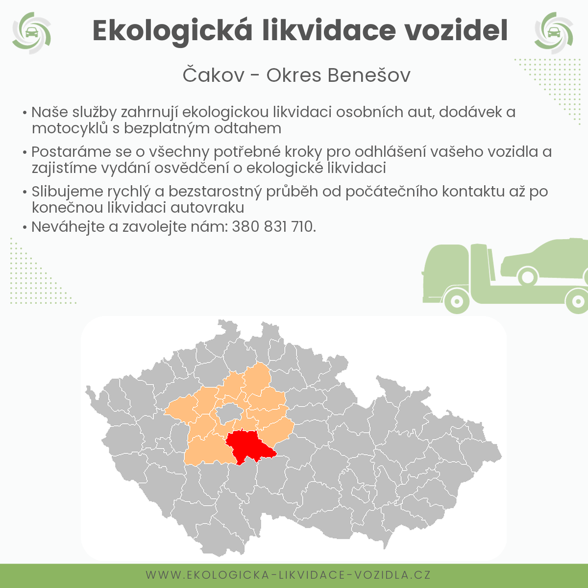 likvidace vozidel - Čakov