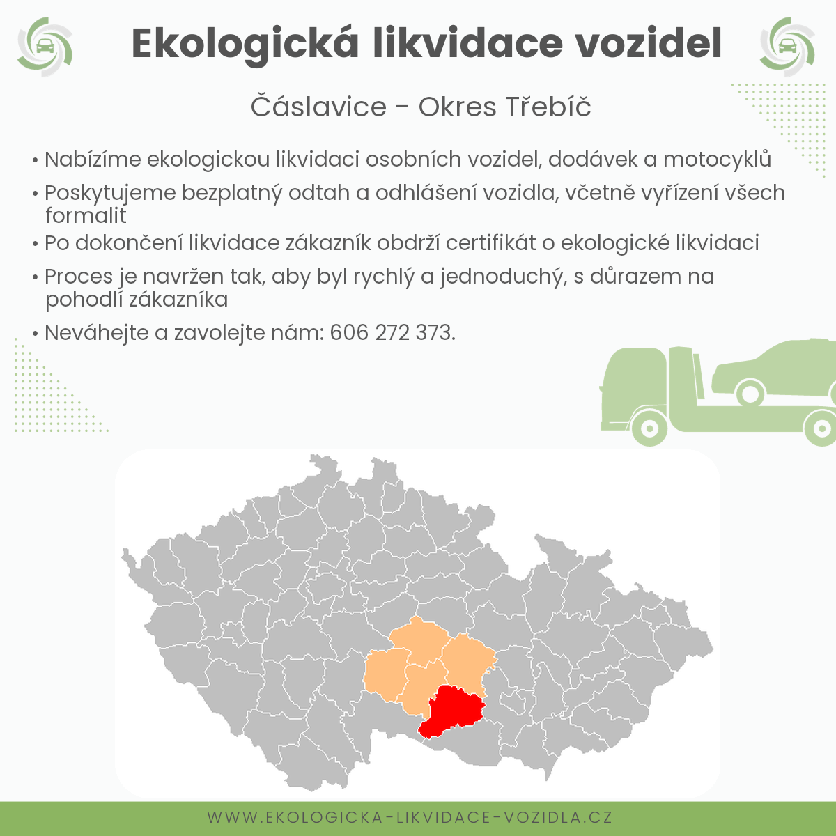 likvidace vozidel - Čáslavice