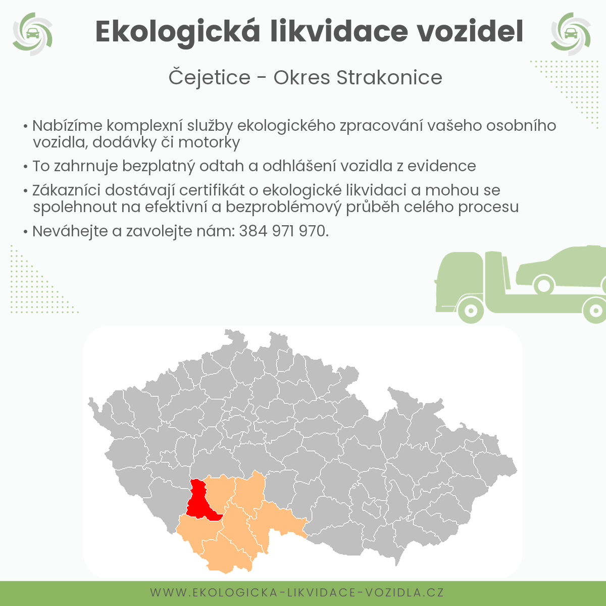 likvidace vozidel - Čejetice