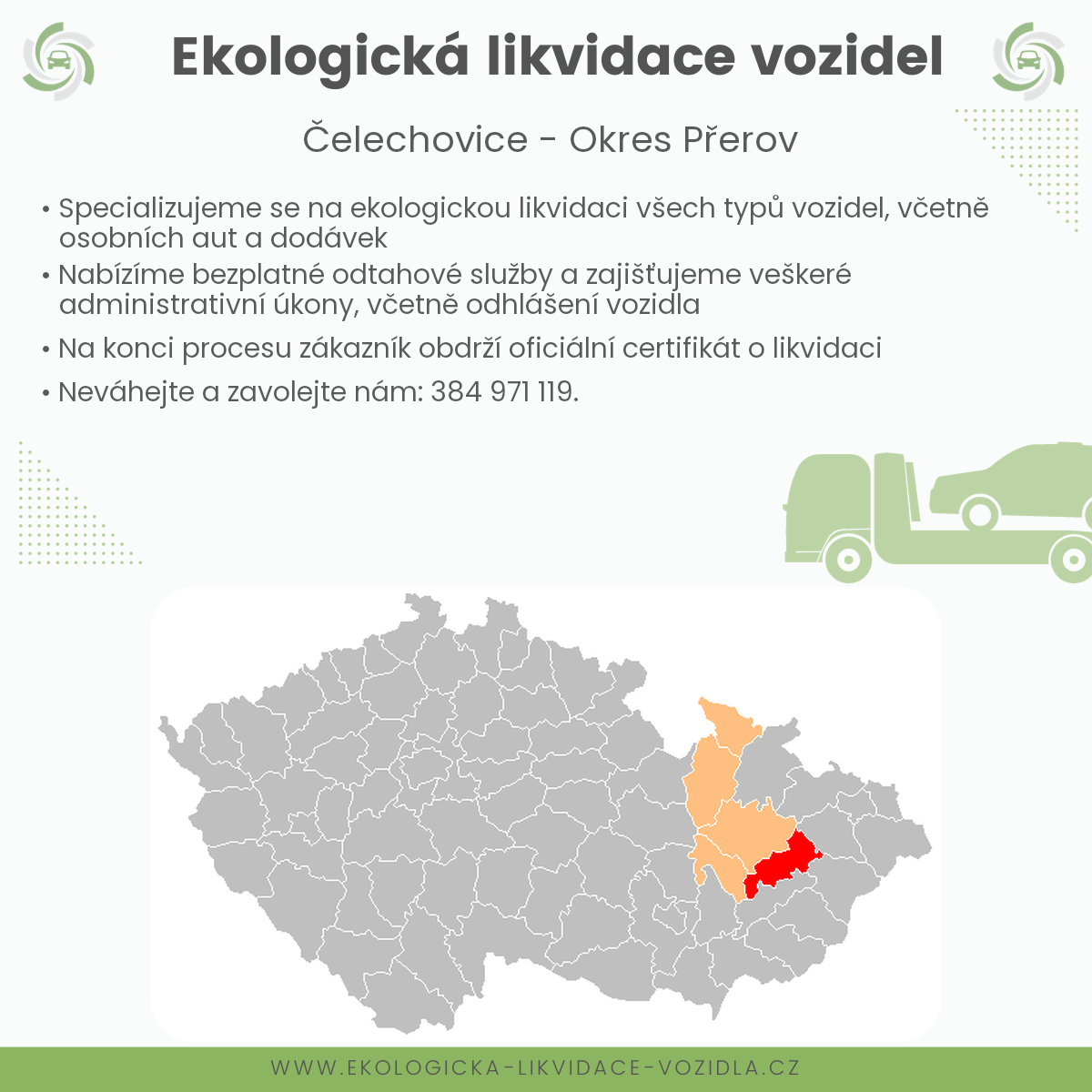likvidace vozidel - Čelechovice