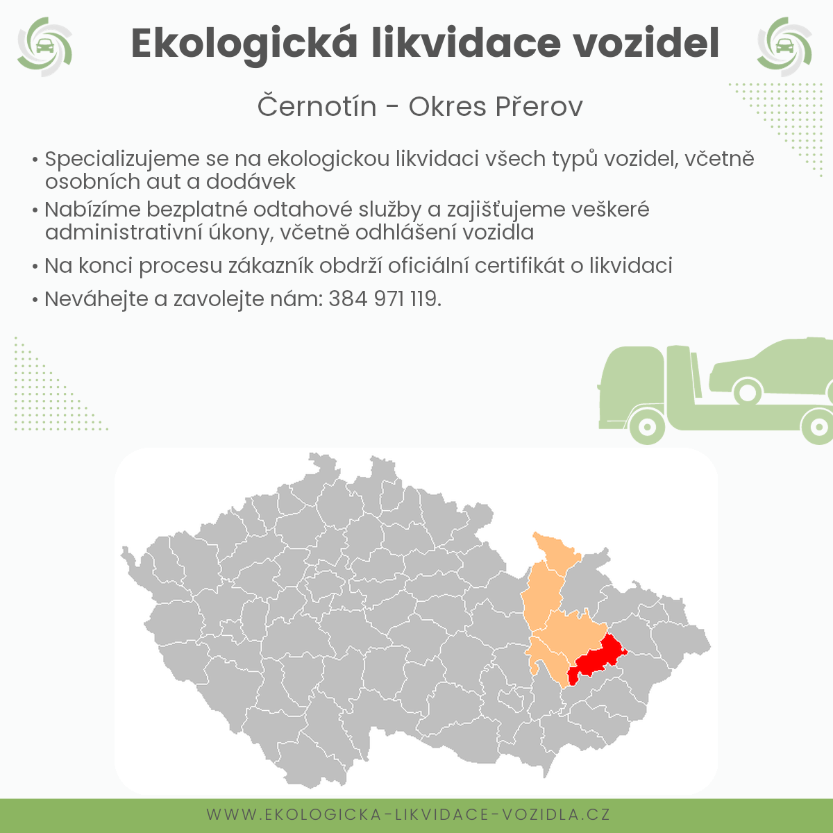 likvidace vozidel - Černotín