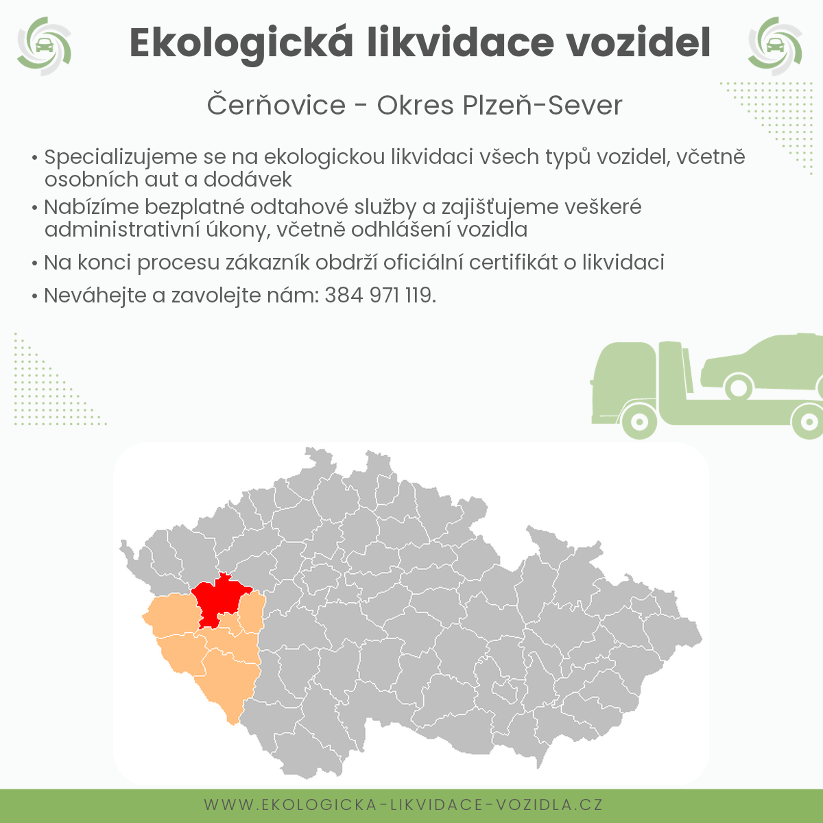 likvidace vozidel - Čerňovice