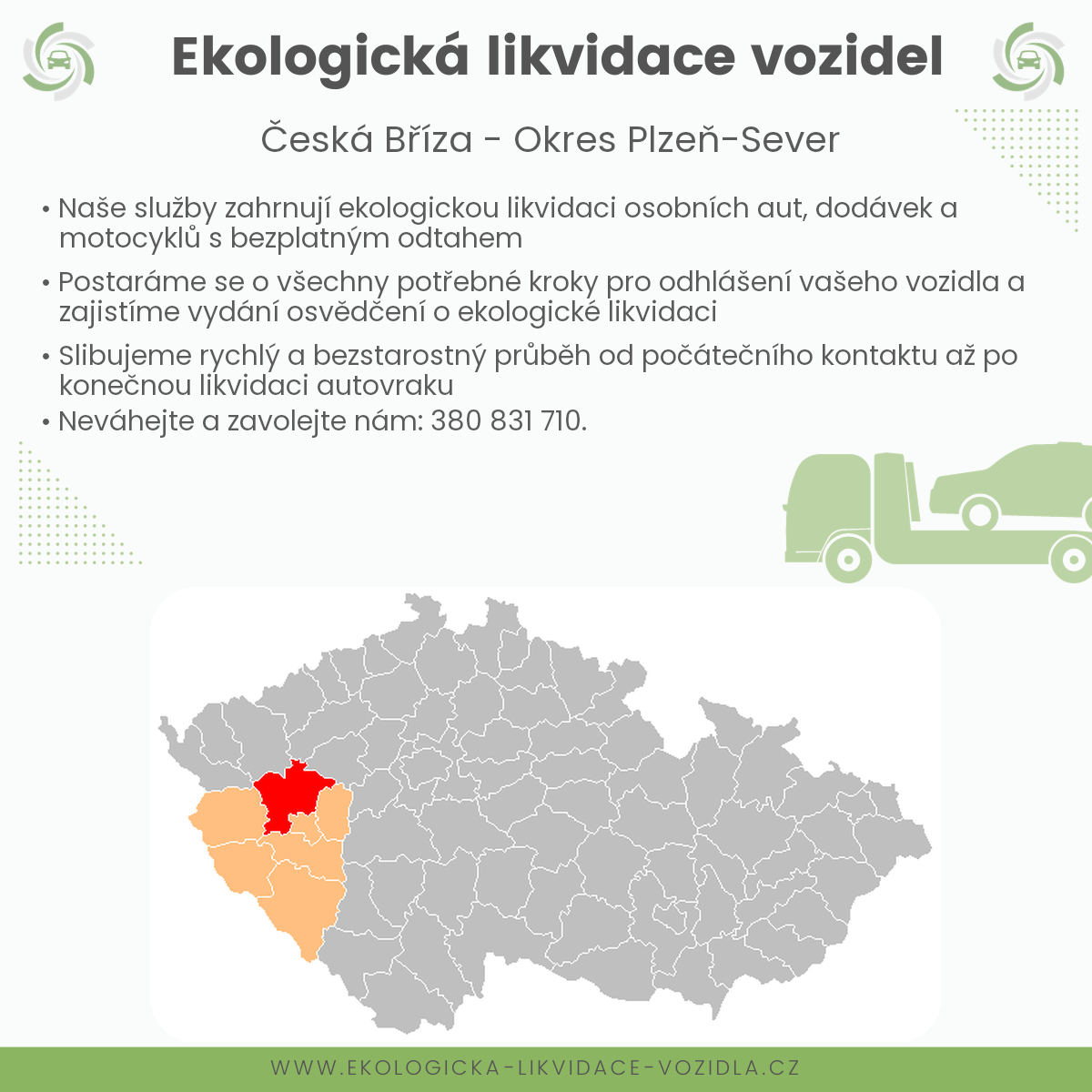 likvidace vozidel - Česká Bříza