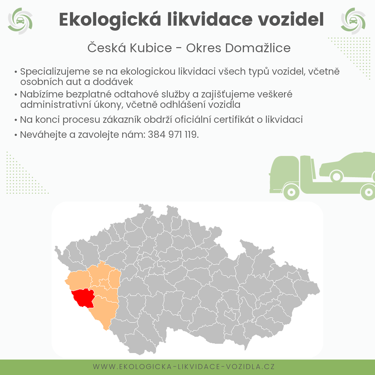likvidace vozidel - Česká Kubice