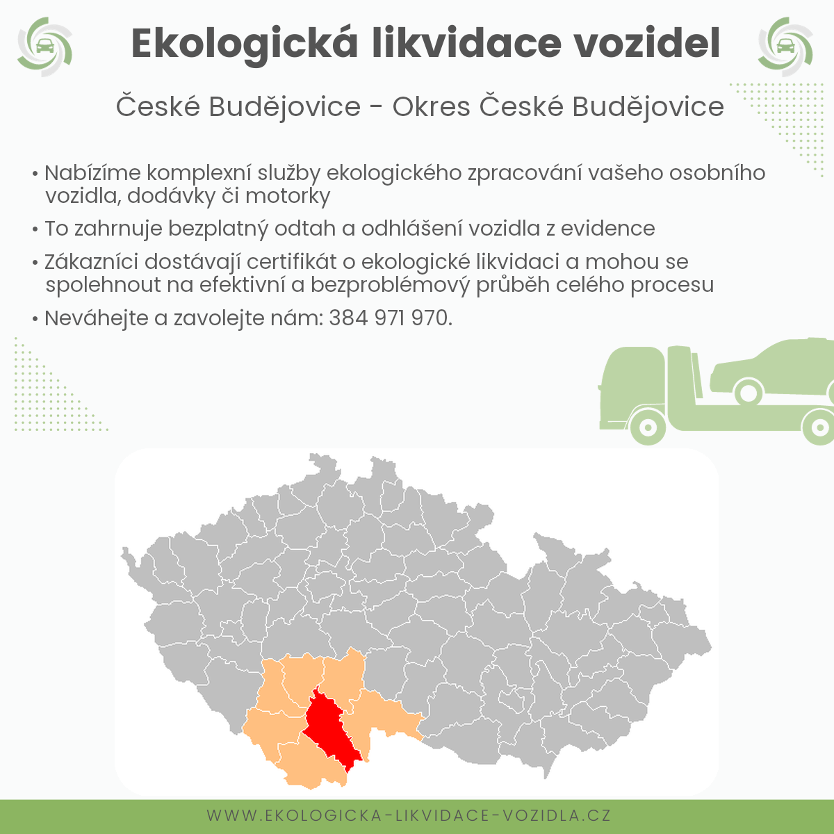 likvidace vozidel - České Budějovice