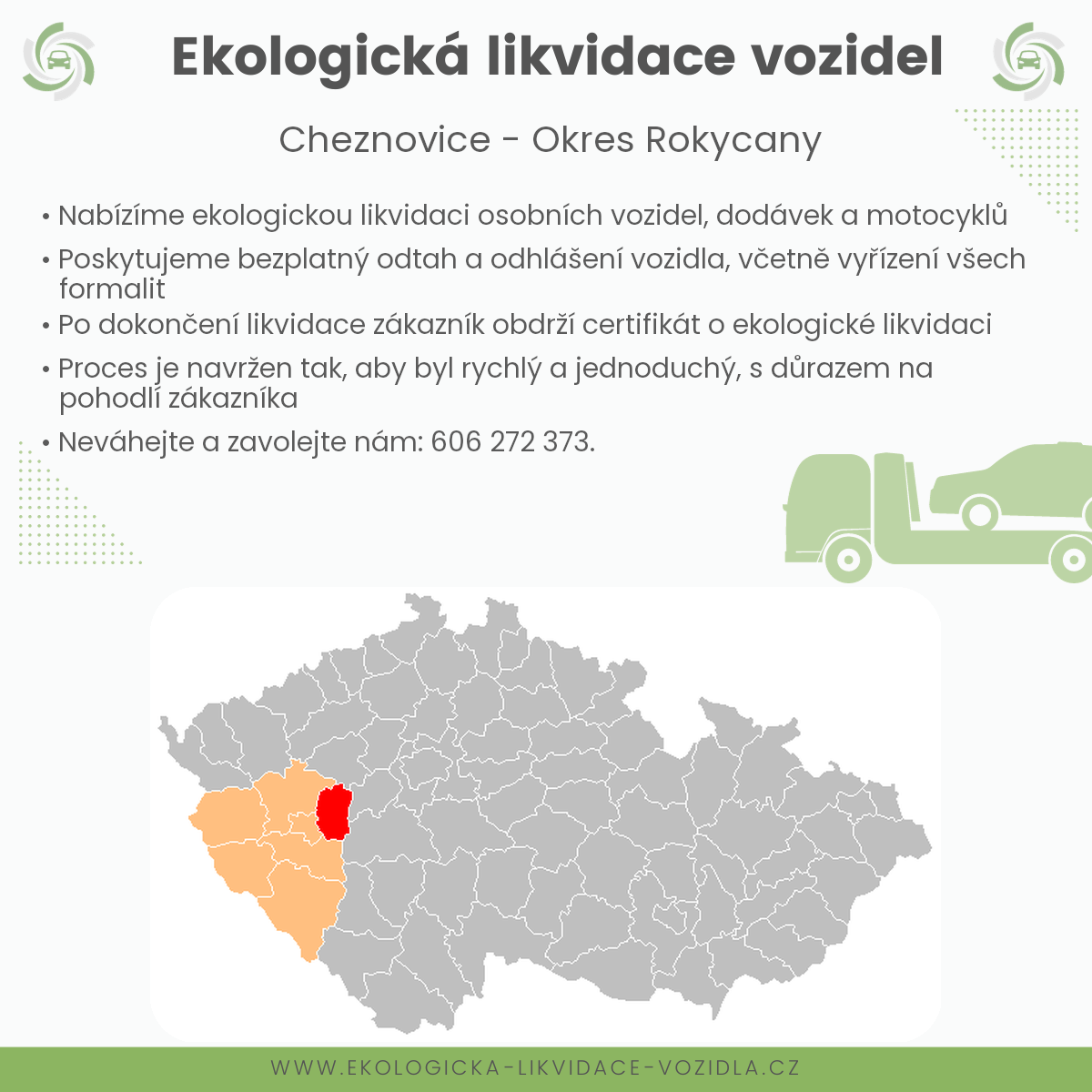 likvidace vozidel - Cheznovice