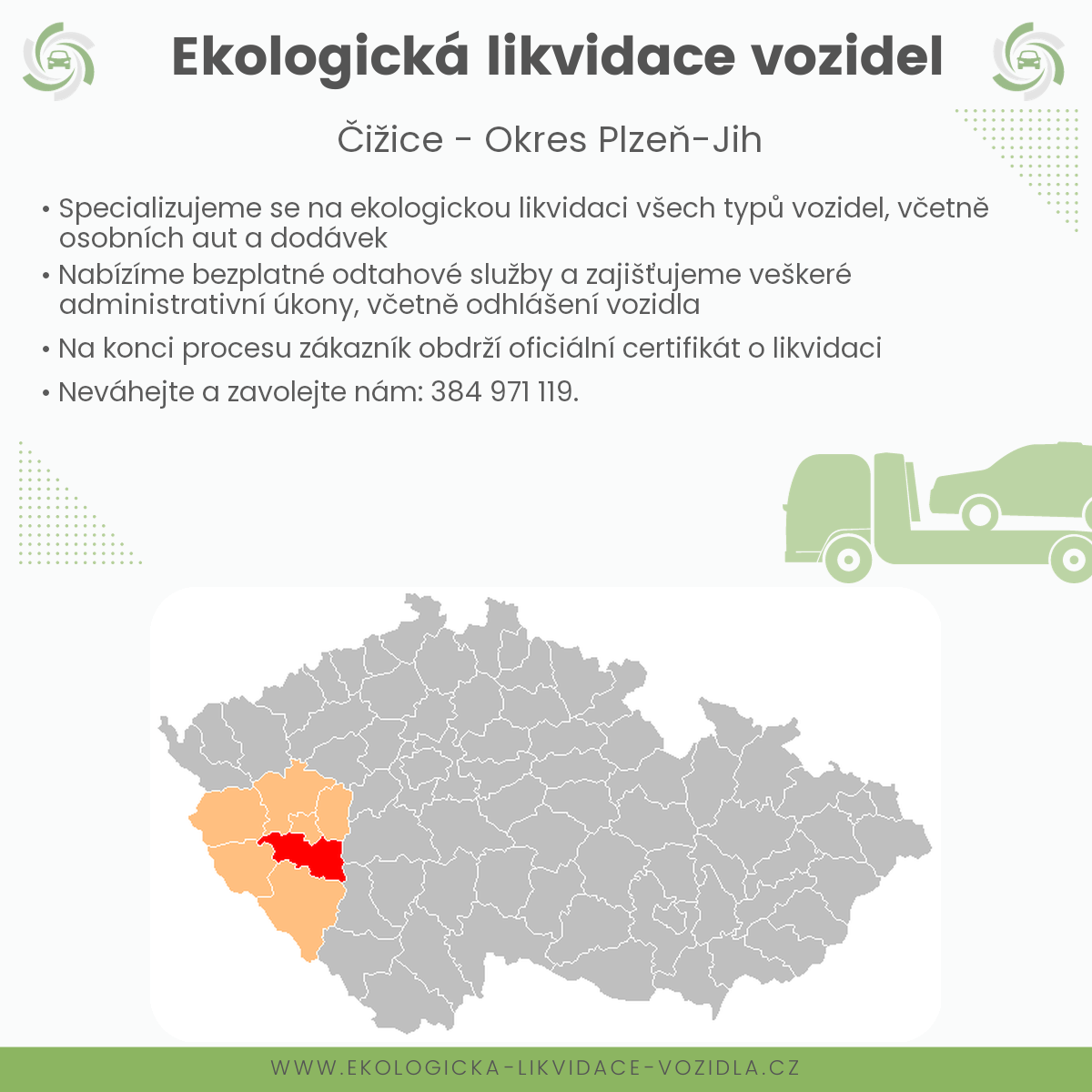 likvidace vozidel - Čižice