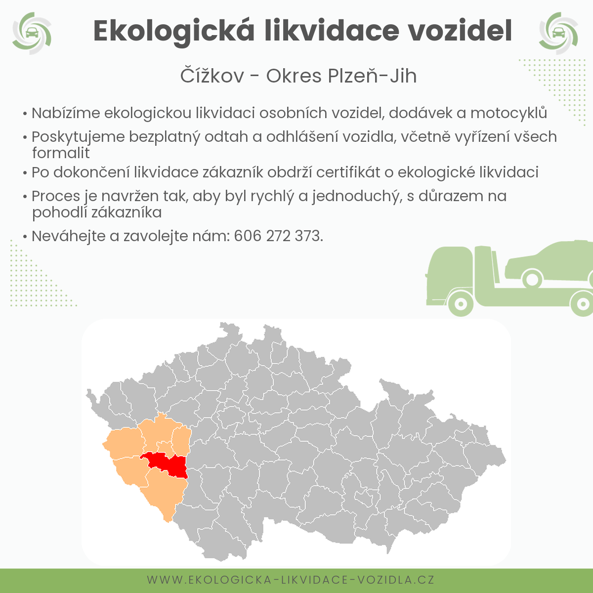 likvidace vozidel - Čížkov