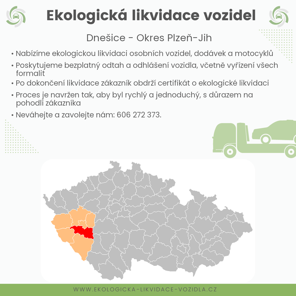 likvidace vozidel - Dnešice