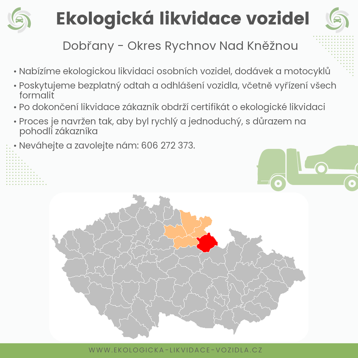 likvidace vozidel - Dobřany