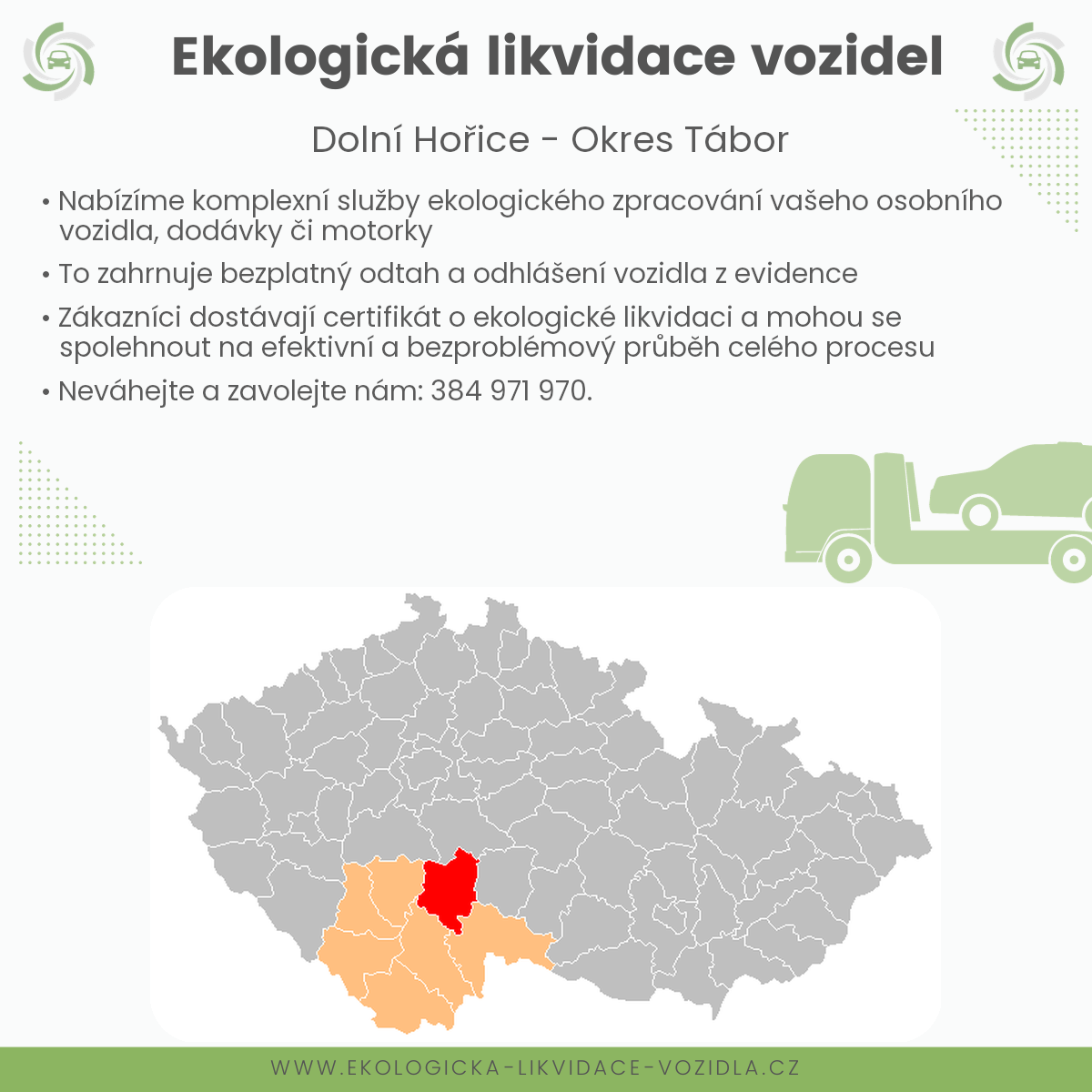 likvidace vozidel - Dolní Hořice