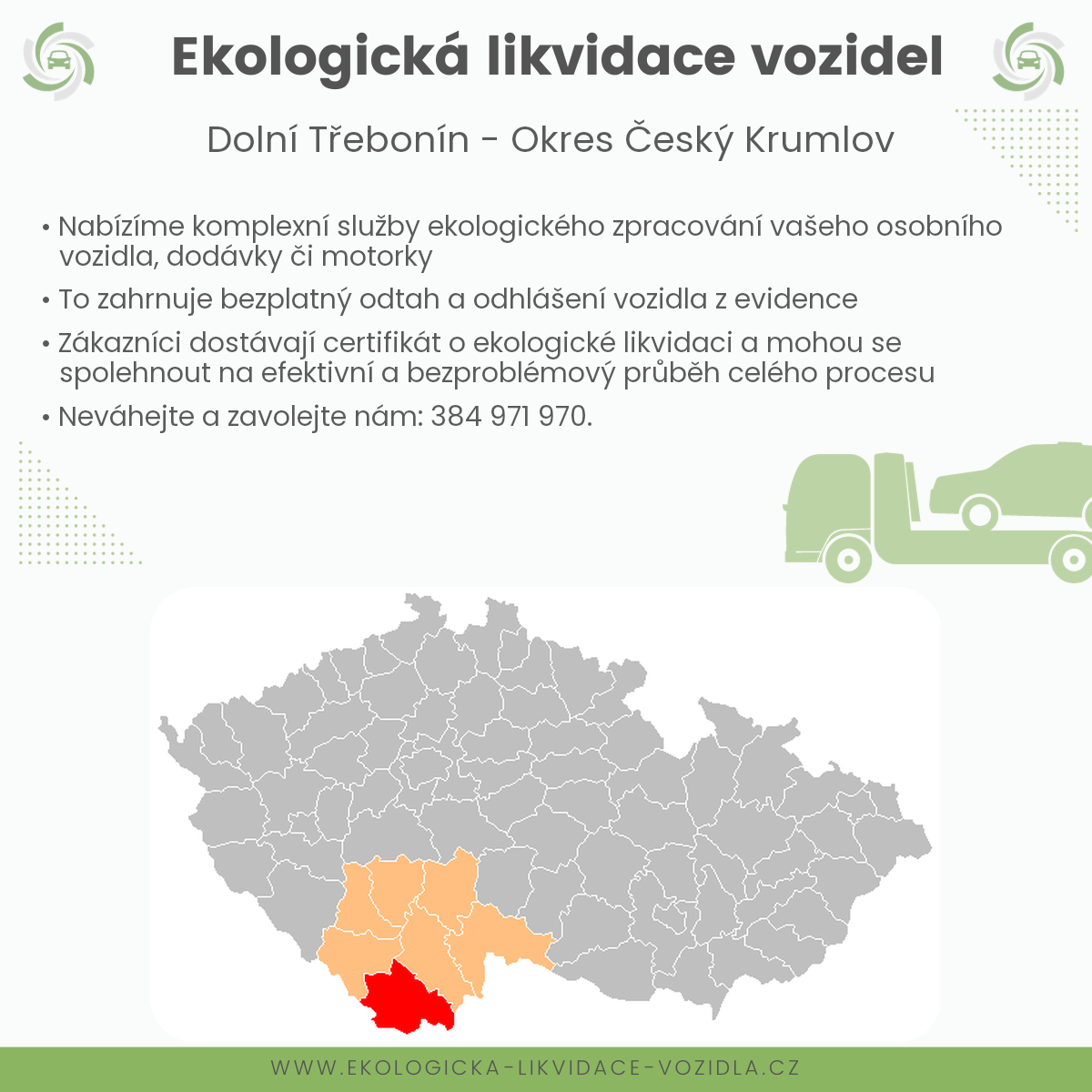 likvidace vozidel - Dolní Třebonín
