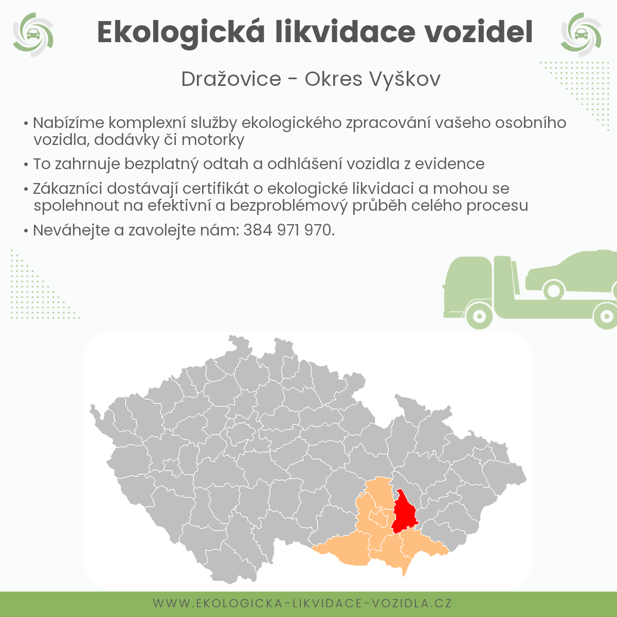 likvidace vozidel - Dražovice