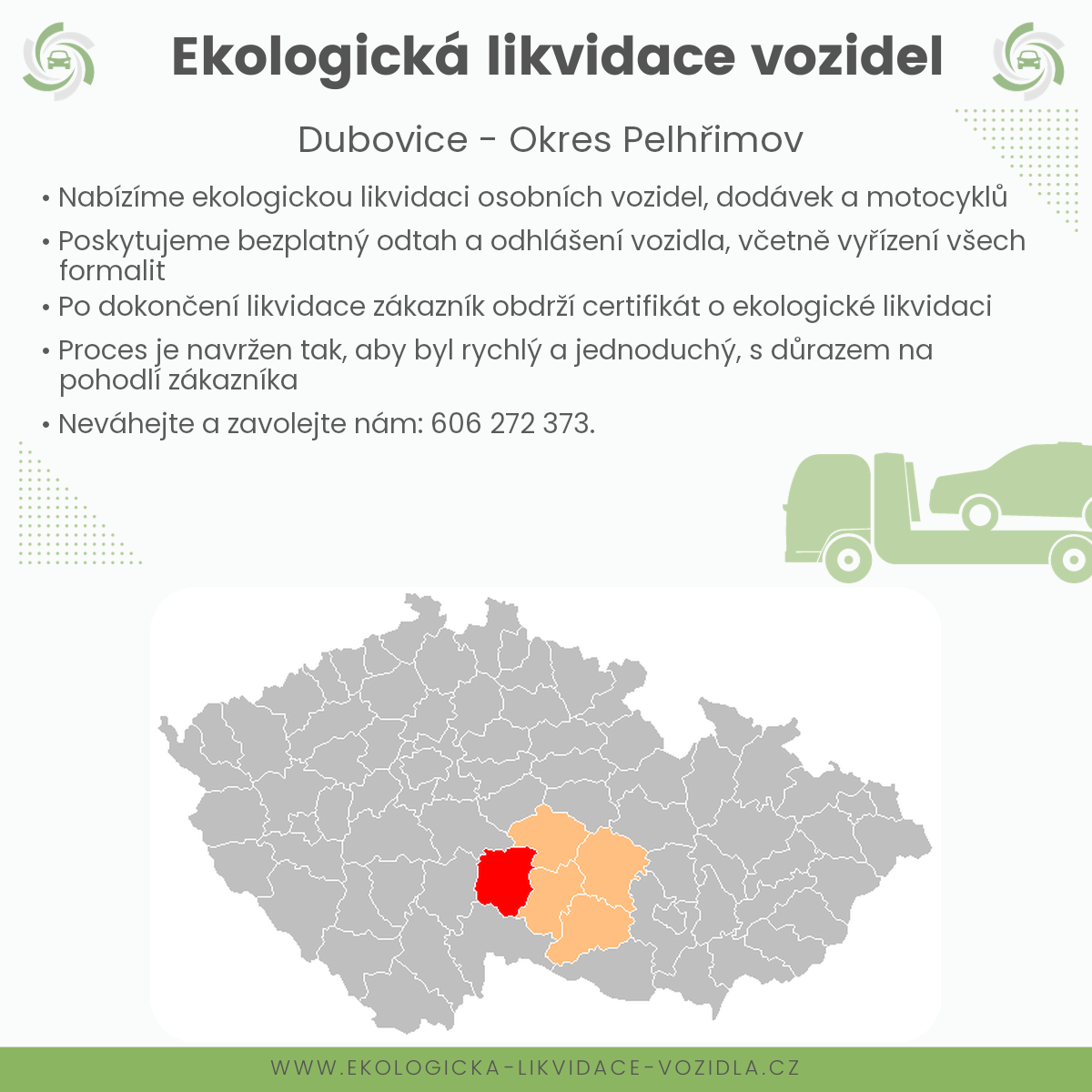 likvidace vozidel - Dubovice