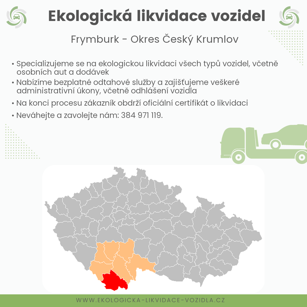 likvidace vozidel - Frymburk