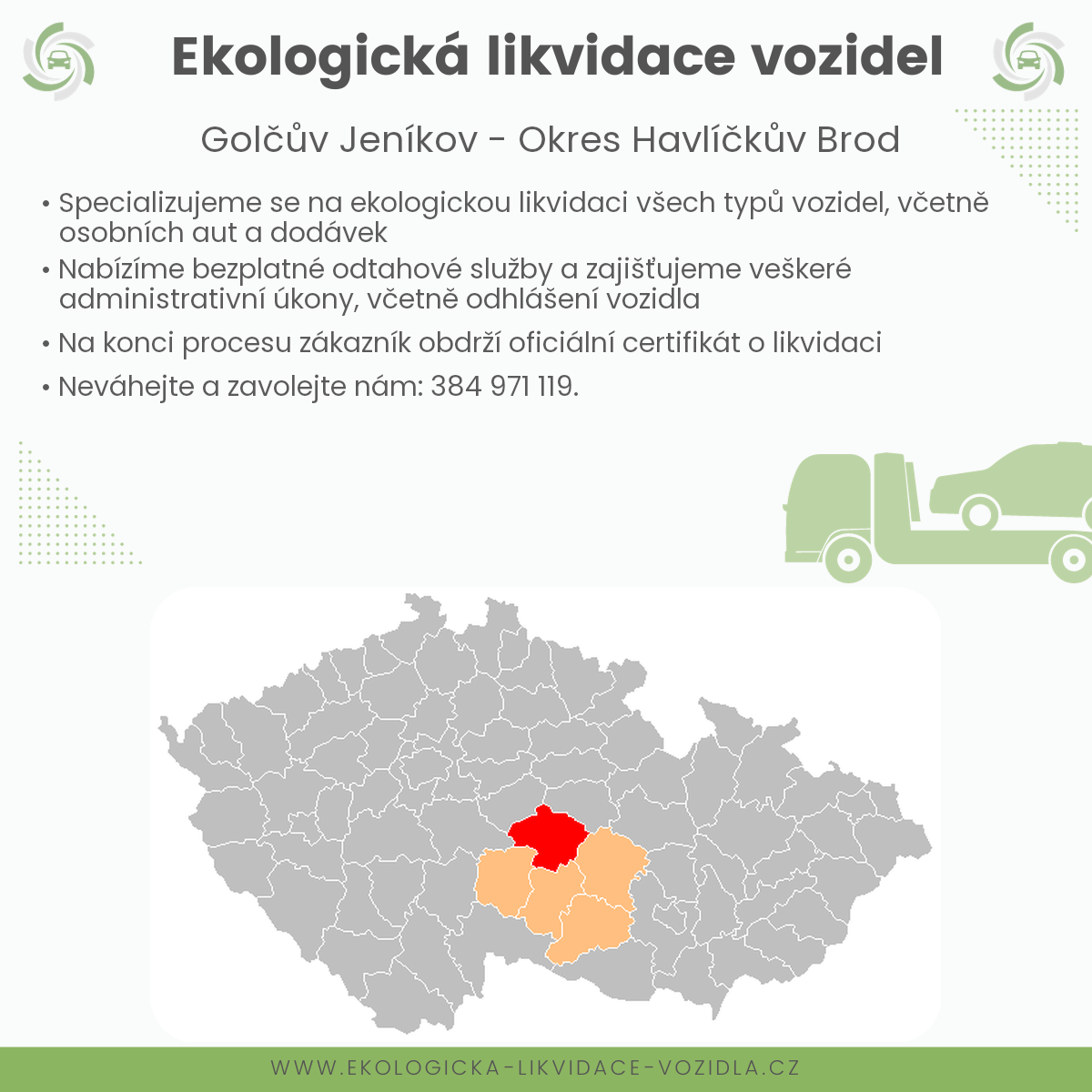 likvidace vozidel - Golčův Jeníkov