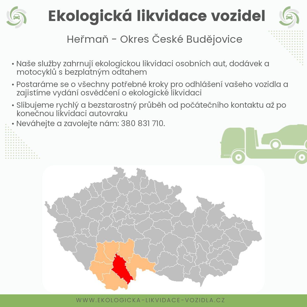 likvidace vozidel - Heřmaň