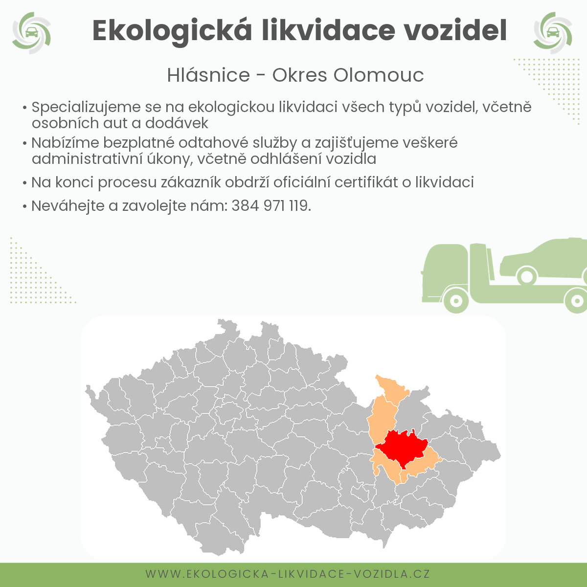 likvidace vozidel - Hlásnice