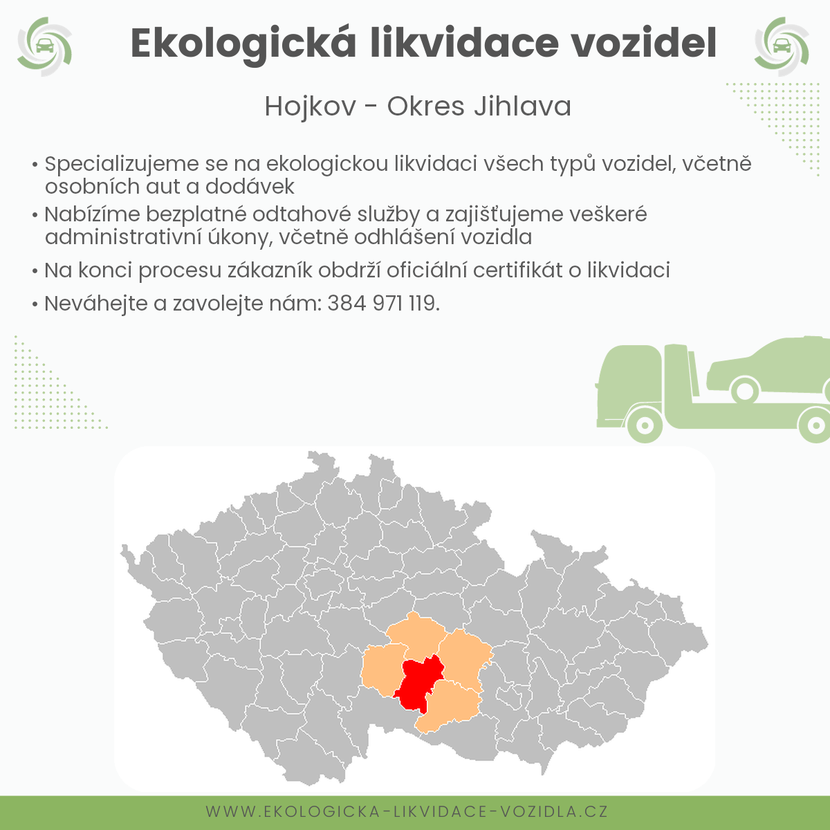 likvidace vozidel - Hojkov