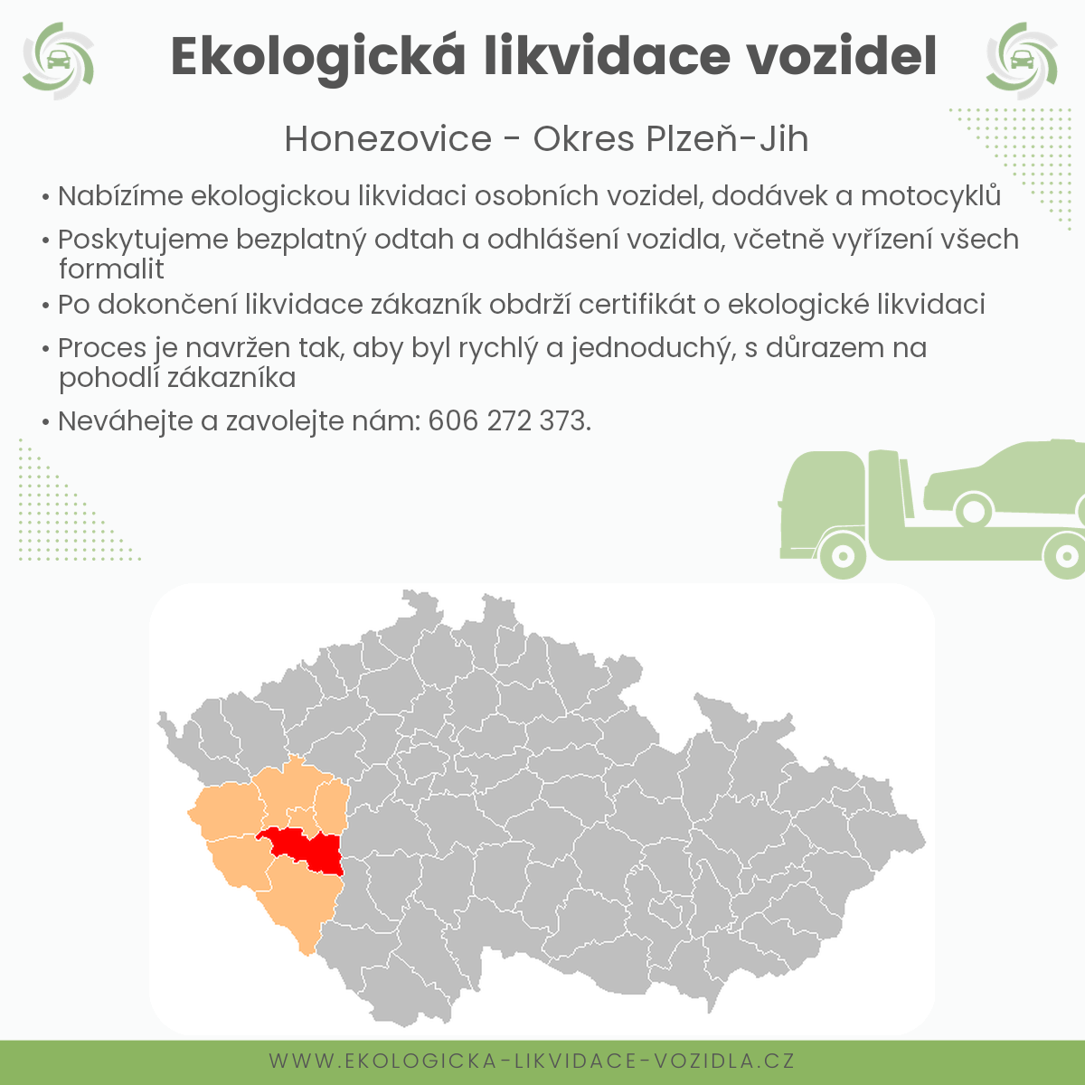 likvidace vozidel - Honezovice