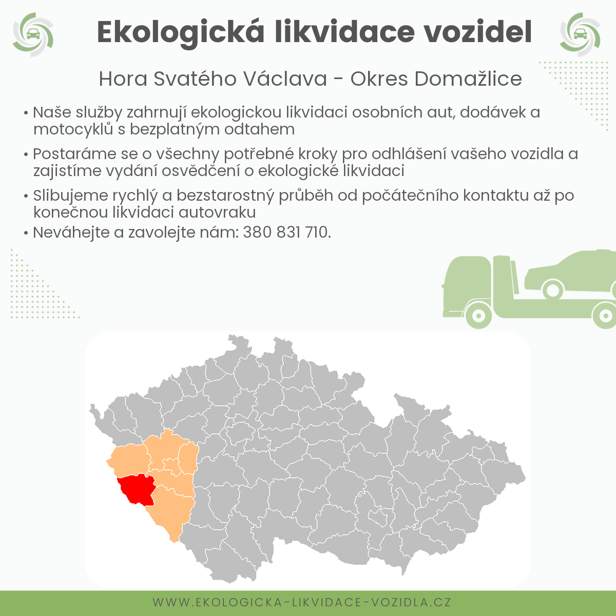 likvidace vozidel - Hora Svatého Václava