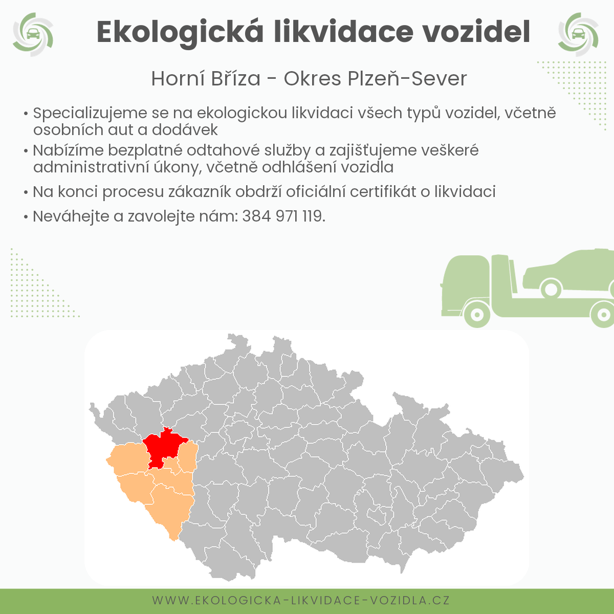 likvidace vozidel - Horní Bříza