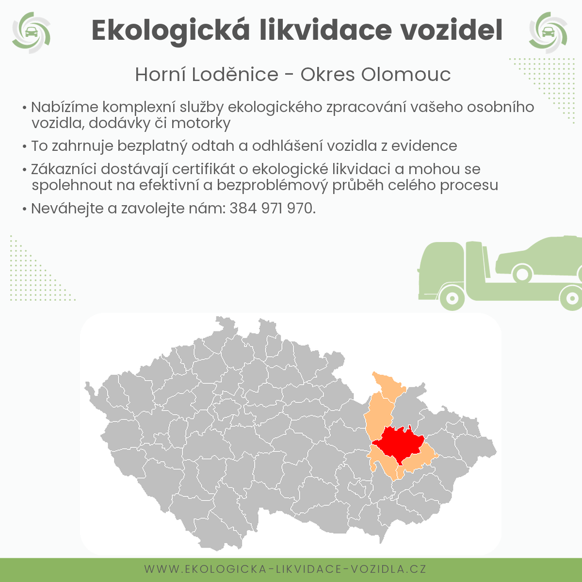 likvidace vozidel - Horní Loděnice