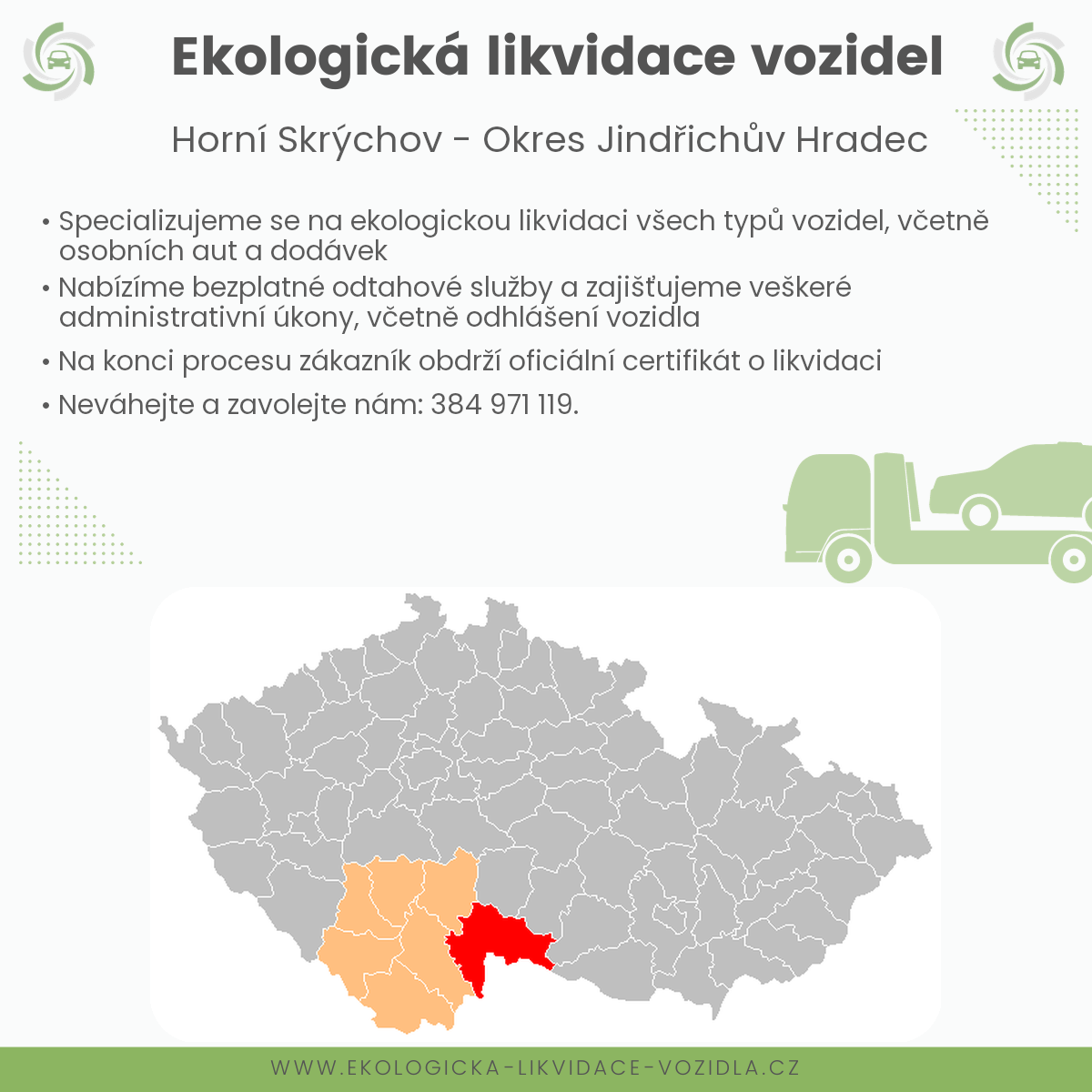 likvidace vozidel - Horní Skrýchov