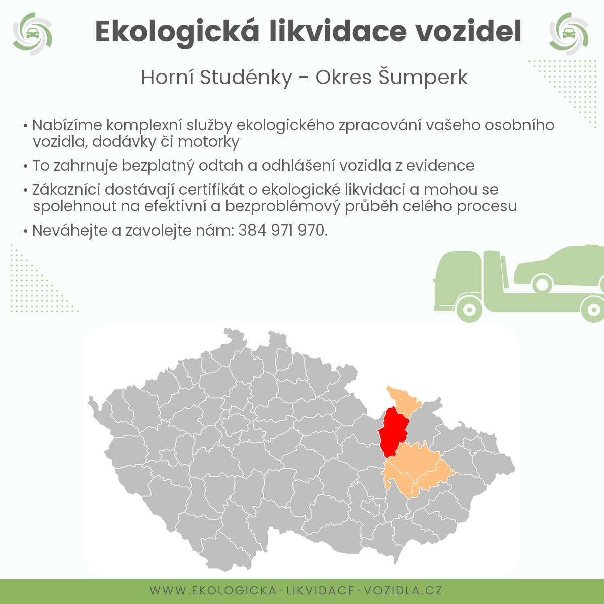 likvidace vozidel - Horní Studénky