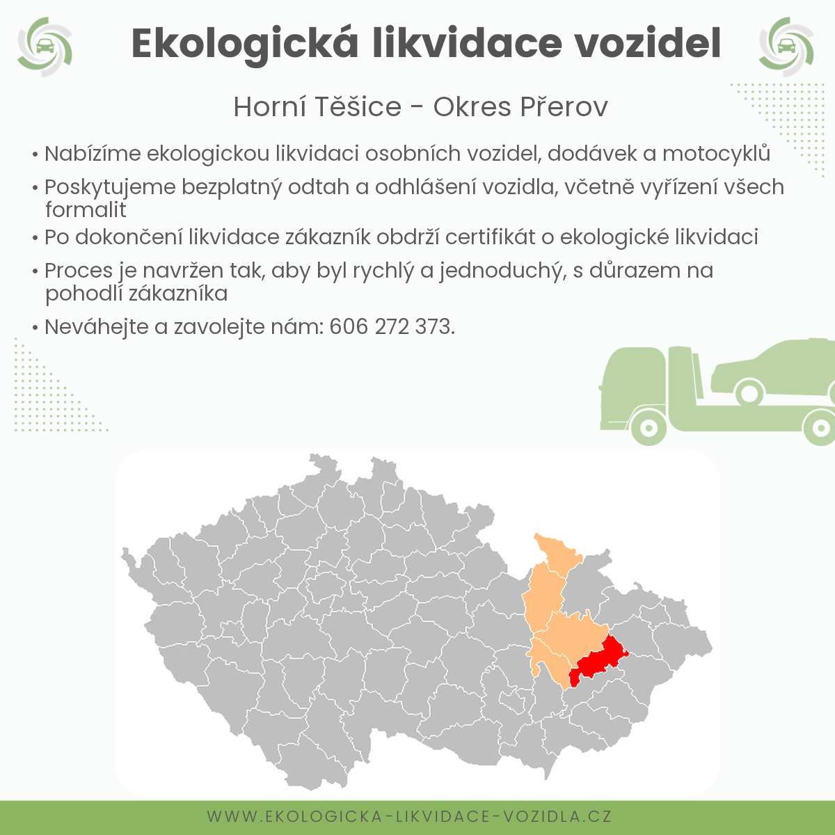 likvidace vozidel - Horní Těšice