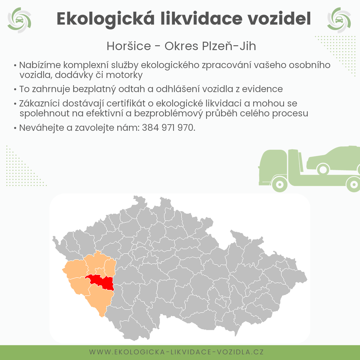 likvidace vozidel - Horšice