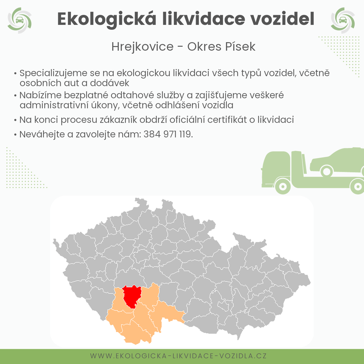 likvidace vozidel - Hrejkovice
