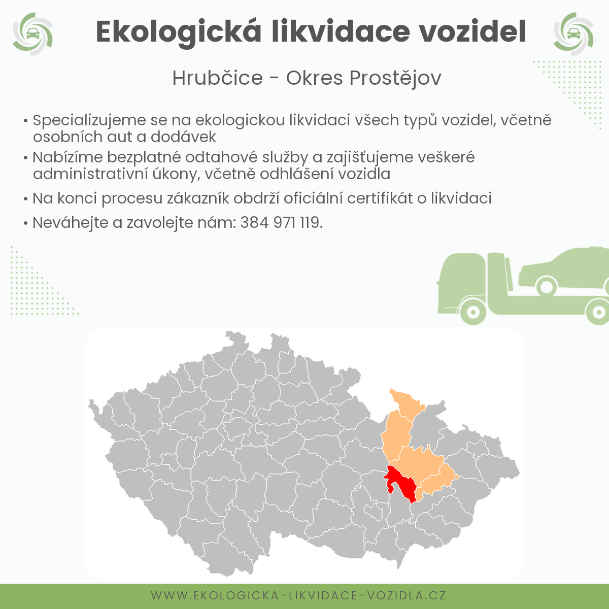 likvidace vozidel - Hrubčice