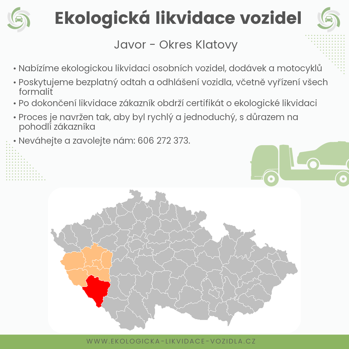 likvidace vozidel - Javor