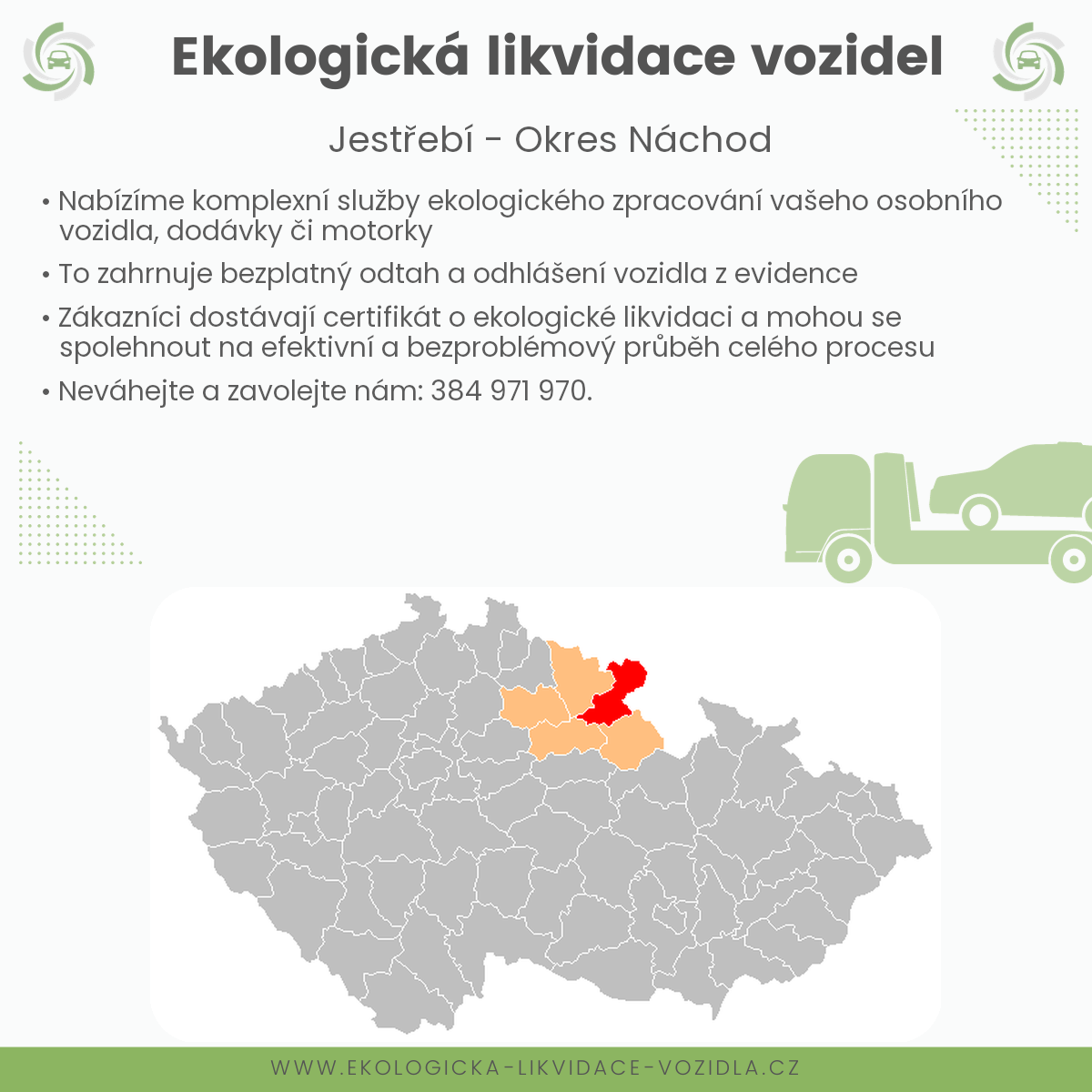likvidace vozidel - Jestřebí