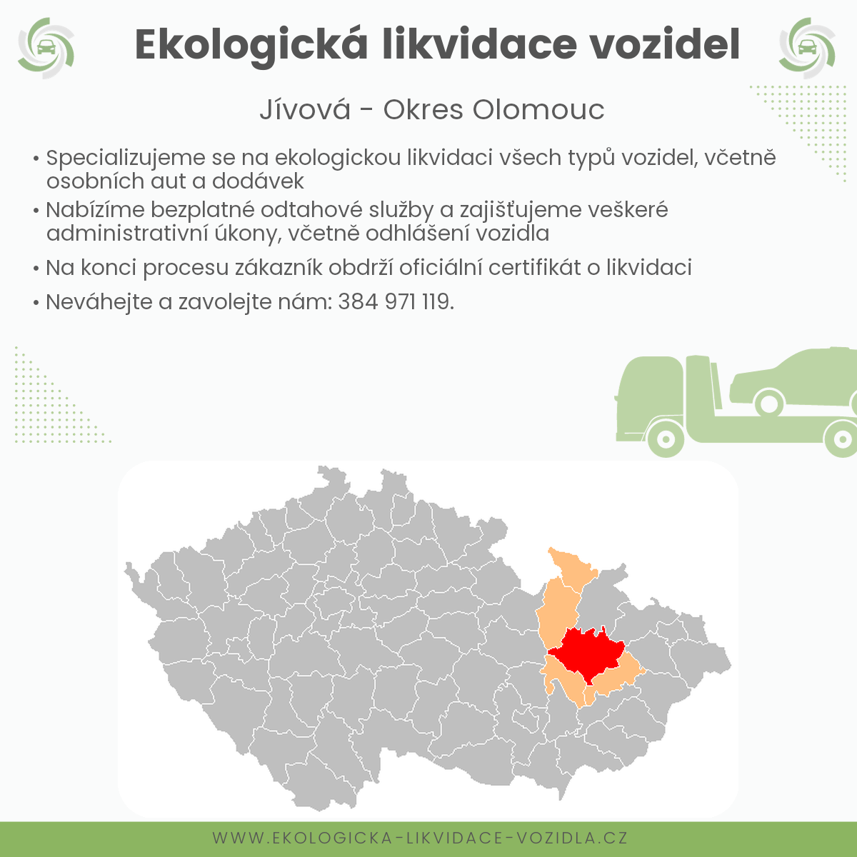 likvidace vozidel - Jívová
